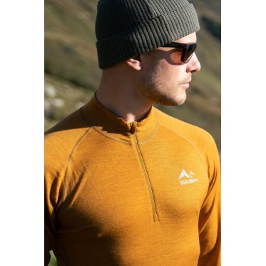 Man`s Merino thermal underwear Merow Zip M mustard HUSKY - view 6