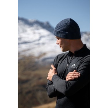 Man`s Merino thermal underwear Merow Zip M black HUSKY - view 5
