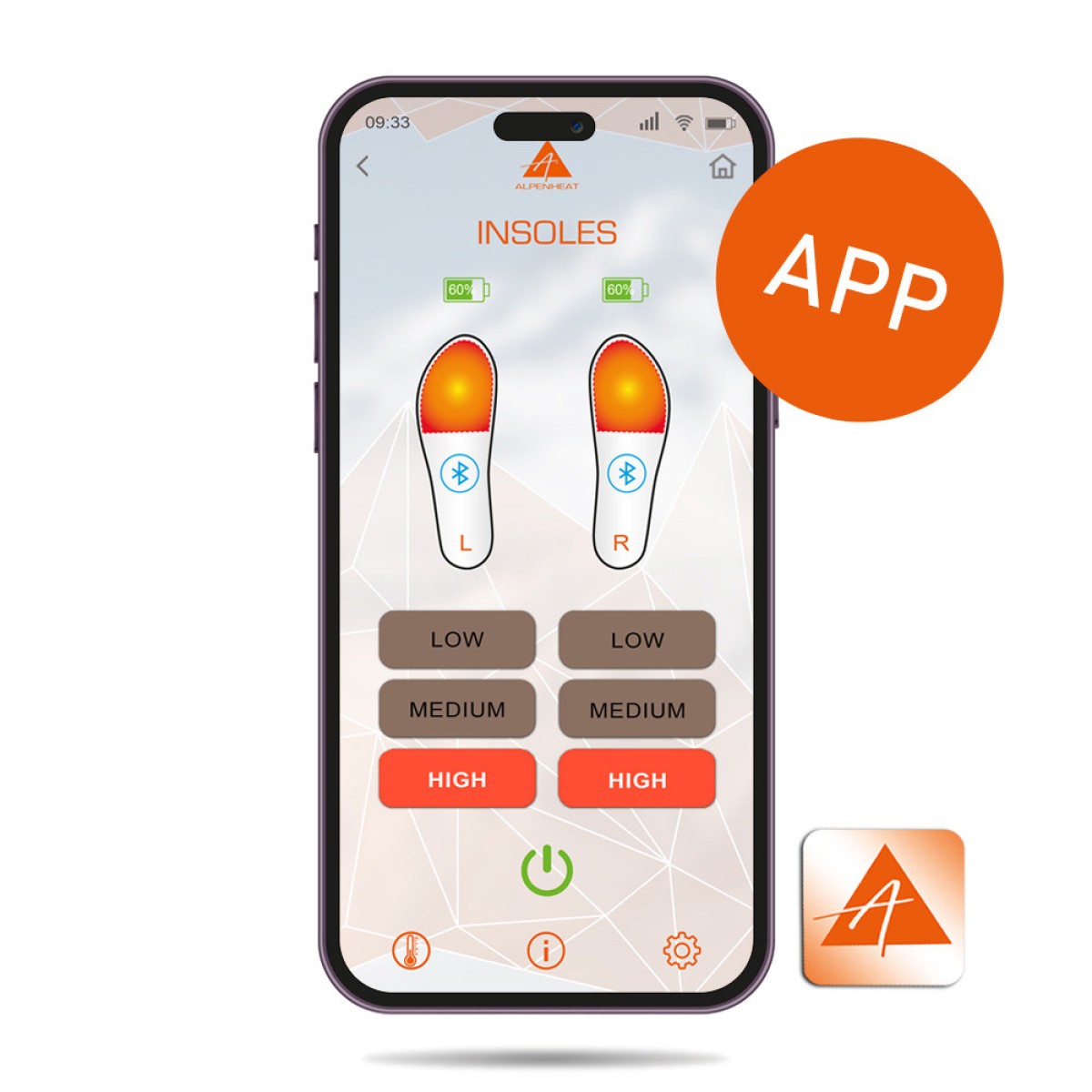 ALPENHEAT Wireless Hotsole APP – Smart Heated Insoles with Bluetooth Control ALPENHEAT - view 3 - Extreme-bg.com ALPENHEAT Wireless Hotsole APP – Smart Heated Insoles with Bluetooth Control ALPENHEAT - view 3