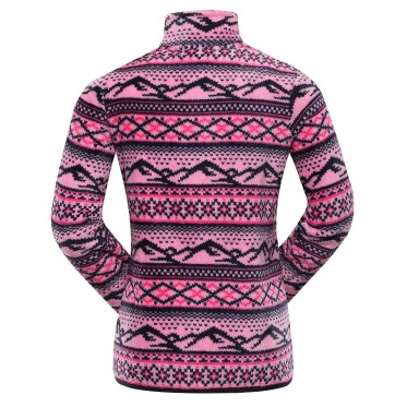 Дамски полар Elkie 5 pink glo ALPINE PRO - изглед 7