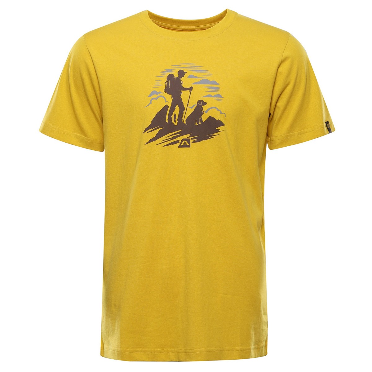 Мъжка тениска Alpine Pro TERMES 3 от органичен памук – Природосъобразен комфорт и класически стил ALPINE PRO - изглед 2