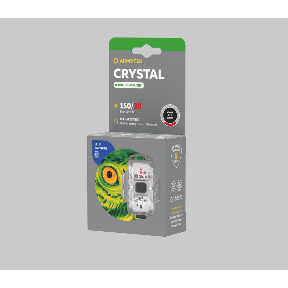 Armytek Crystal Blue headlamp - multi flashlight with additional red light 5 in 1 ARMYTEK - view 6 - Extreme-bg.com Armytek Crystal Blue headlamp - multi flashlight with additional red light 5 in 1 ARMYTEK - view 6