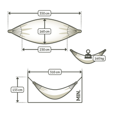 Double classic hammock Currambera Kiwi LA SIESTA - view 11