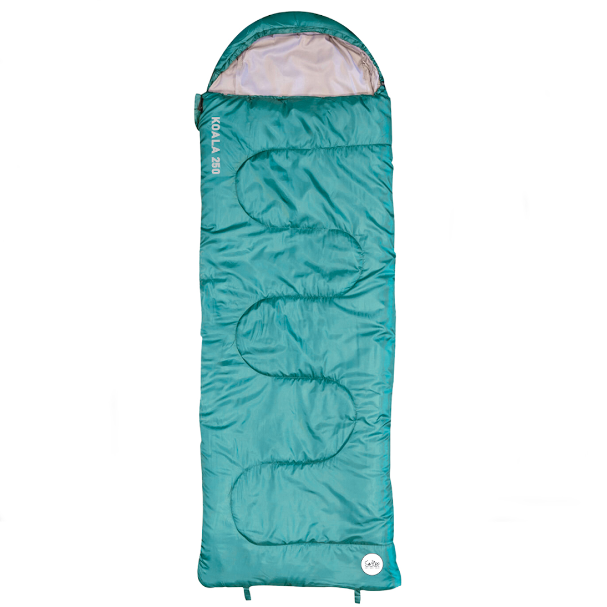 Kid's square sleeping bag Koala 250 Turquoise -5 CAMPO - view 1