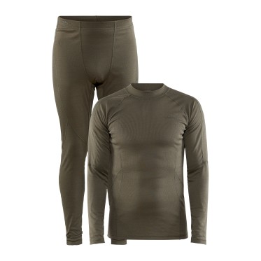 Термобельо мъжко комплект Core Warm Baselayer set M dark olive CRAFT - изглед 2