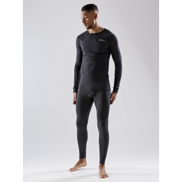 Термобельо мъжко комплект Core Wool Мерино set М black/melange CRAFT - изглед 4