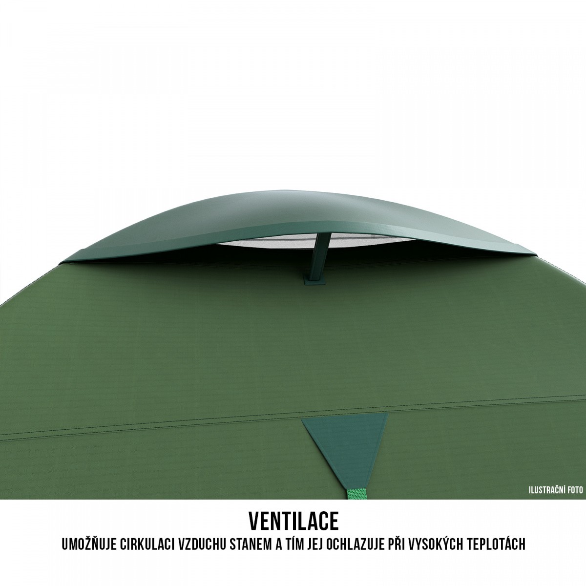 Палатка Sawaj Triton 3 green HUSKY - изглед 10