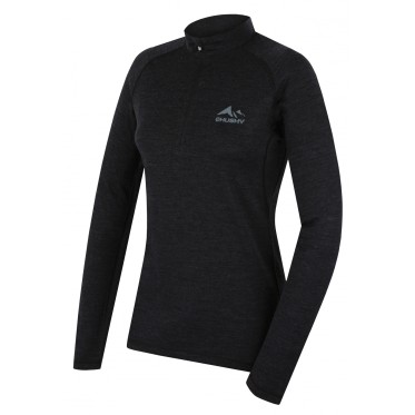 Ladies Merino thermal underwear Merow Zip L black HUSKY - view 2
