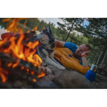 Зимен спален чувал Enjoy -25°C къс син/оранжев HUSKY - изглед 9