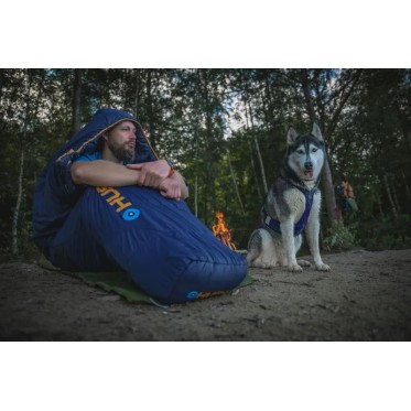 Зимен спален чувал Enjoy -25°C къс син/оранжев HUSKY - изглед 7