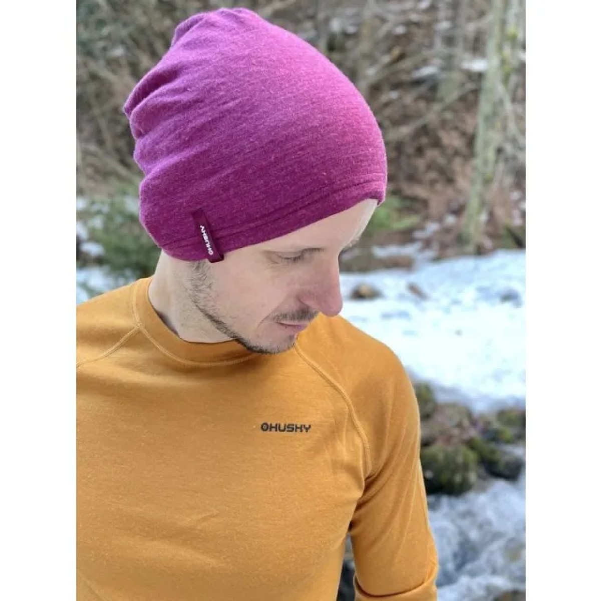 Мериносова шапка Merhat red HUSKY - изглед 5 - Extreme-bg.com Мериносова шапка Merhat red HUSKY - изглед 5