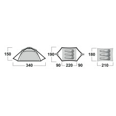 Tent for camping Beasy 3 blackroom HUSKY - view 6