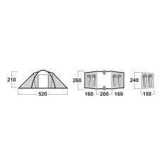 Tent for camping Boston 4 Dural HUSKY - view 10