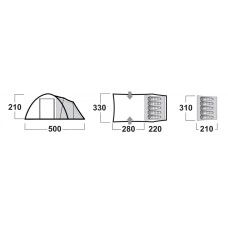 Палатка за къмпинг Boston 5 Dural HUSKY - изглед 11