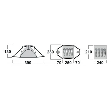 Tent Brofur 4 green HUSKY - view 9