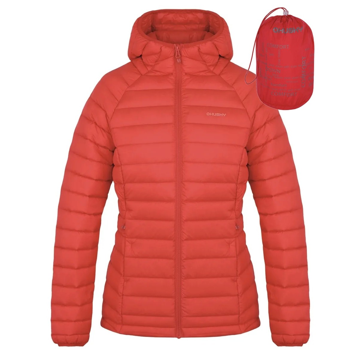 Дамско Пухено Яке Husky Dreeser RED L – Ултралеко, Топло и Ветроустойчиво HUSKY - изглед 25