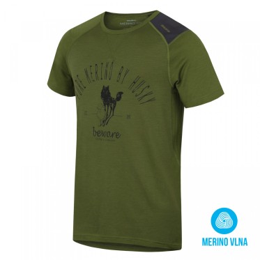 Мъжка мерино тениска Husky Sheep khaki HUSKY - изглед 2