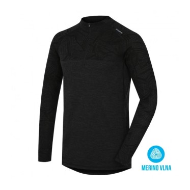 Мъжка мерино блуза Husky-M BLK 100 long zip HUSKY - изглед 2