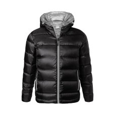 MEN DOWN JACKET JN 1152N  BLACK/SILVER JAMES AND NICHOLSON - view 2