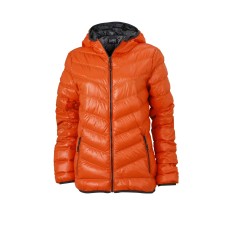 Ladies feather jacket JN 1059 dark orange/carbon JAMES AND NICHOLSON - view 2