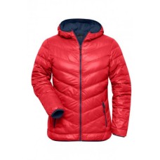 Ladies feather jacket JN 1059  red/navy JAMES AND NICHOLSON - view 2