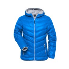 Дамско пухено яке JN1059 blue/silver