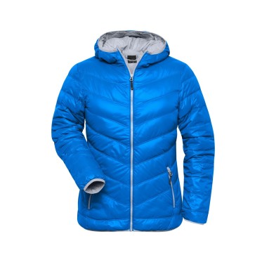 LADIES FEATHER JACKET JN 1059 blue/silver JAMES AND NICHOLSON - view 2