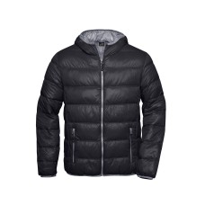 Мъжко пухено яке JN1060 black/grey JAMES AND NICHOLSON - изглед 2