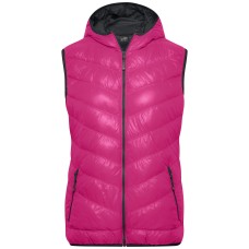 Ladies feather vest JN1061 magenta/graphite