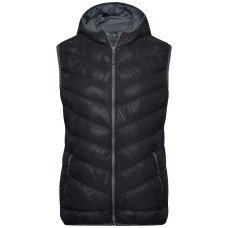 LADIES` FEATHER VEST JN 1061 BLACK/GREY JAMES AND NICHOLSON - view 2