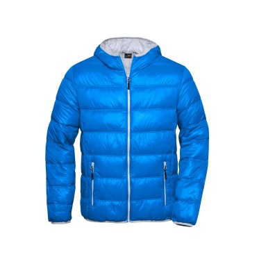 MEN`S FEATHER JACKET JN 1060 BLUE/SILVER JAMES AND NICHOLSON - view 2