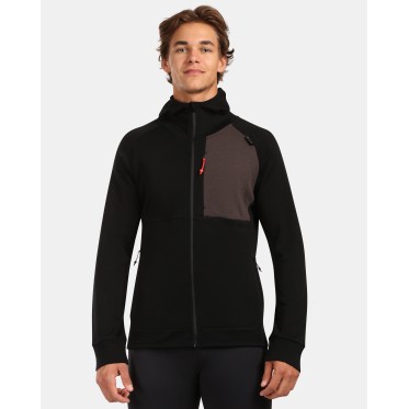 Men's Merino Sweater with Hood KILPI MERINI-M ZM - Black KILPI - view 1