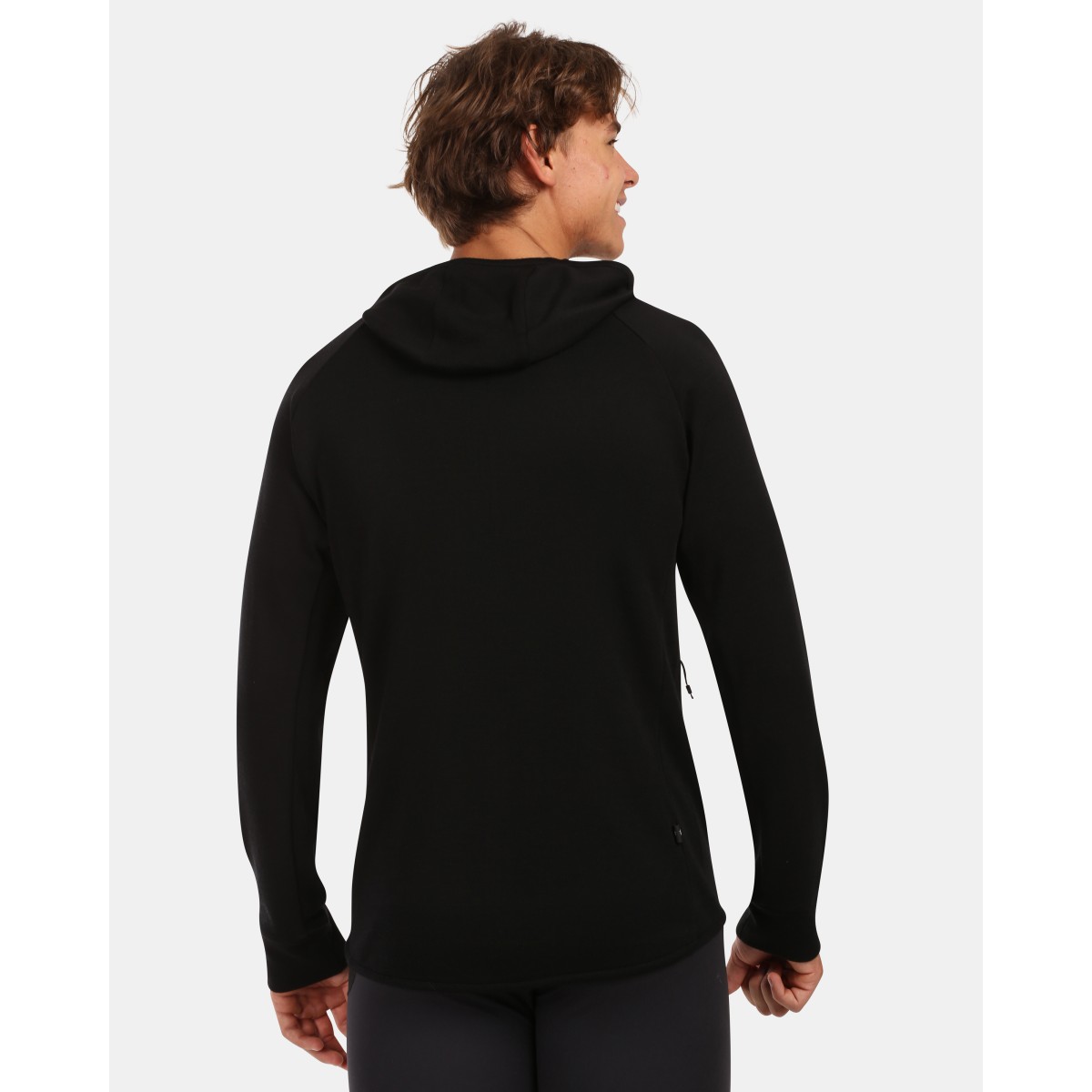 Men's Merino Sweater with Hood KILPI MERINI-M ZM - Black KILPI - view 5 - Extreme-bg.com Men's Merino Sweater with Hood KILPI MERINI-M ZM - Black KILPI - view 5