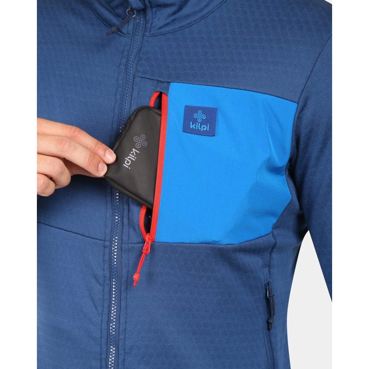 Мъжки Функционален Суичър Kilpi ERIN-M ZM (Син / Червен) | Opti-Stretch KILPI - изглед 7