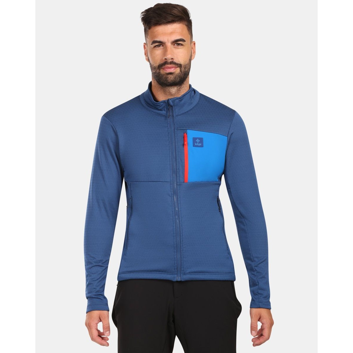 Мъжки Функционален Суичър Kilpi ERIN-M ZM (Син / Червен) | Opti-Stretch KILPI - изглед 3