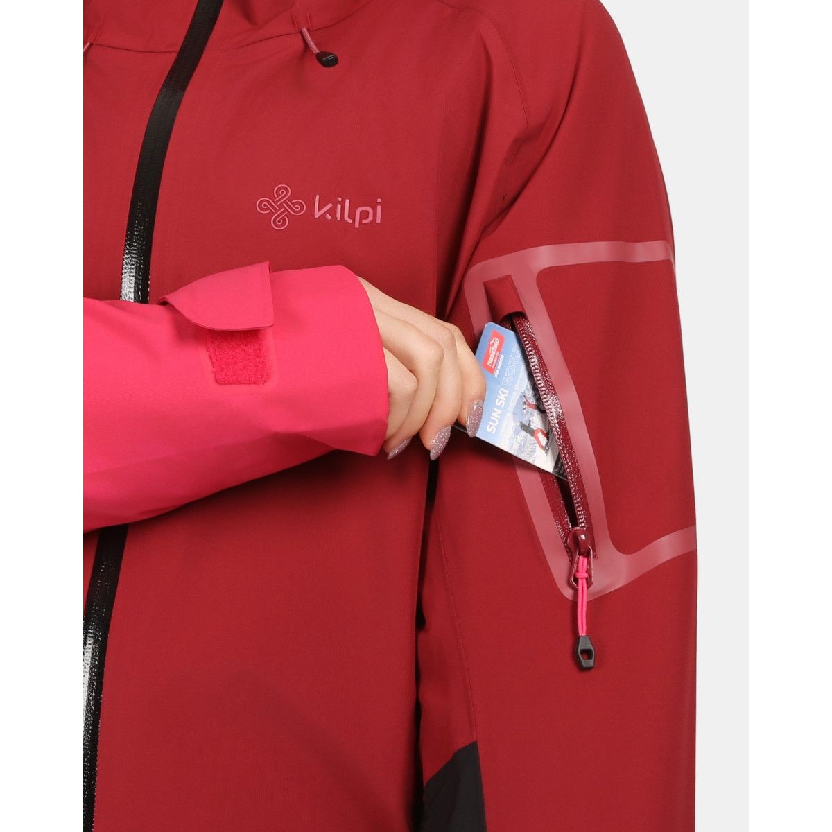Дамско Трислойно Хардшел Яке Kilpi MAMBA-W - Тъмночервено KILPI - изглед 7