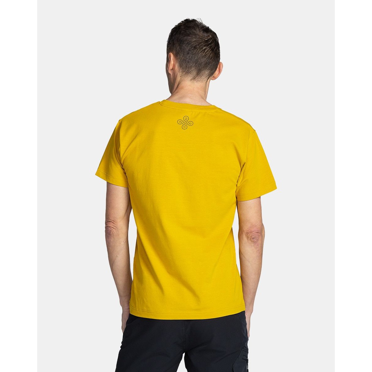 Мъжка памучна тениска Kilpi SKULLY-M TM– Ежедневен стил и мекота в цвят Gold KILPI - изглед 3