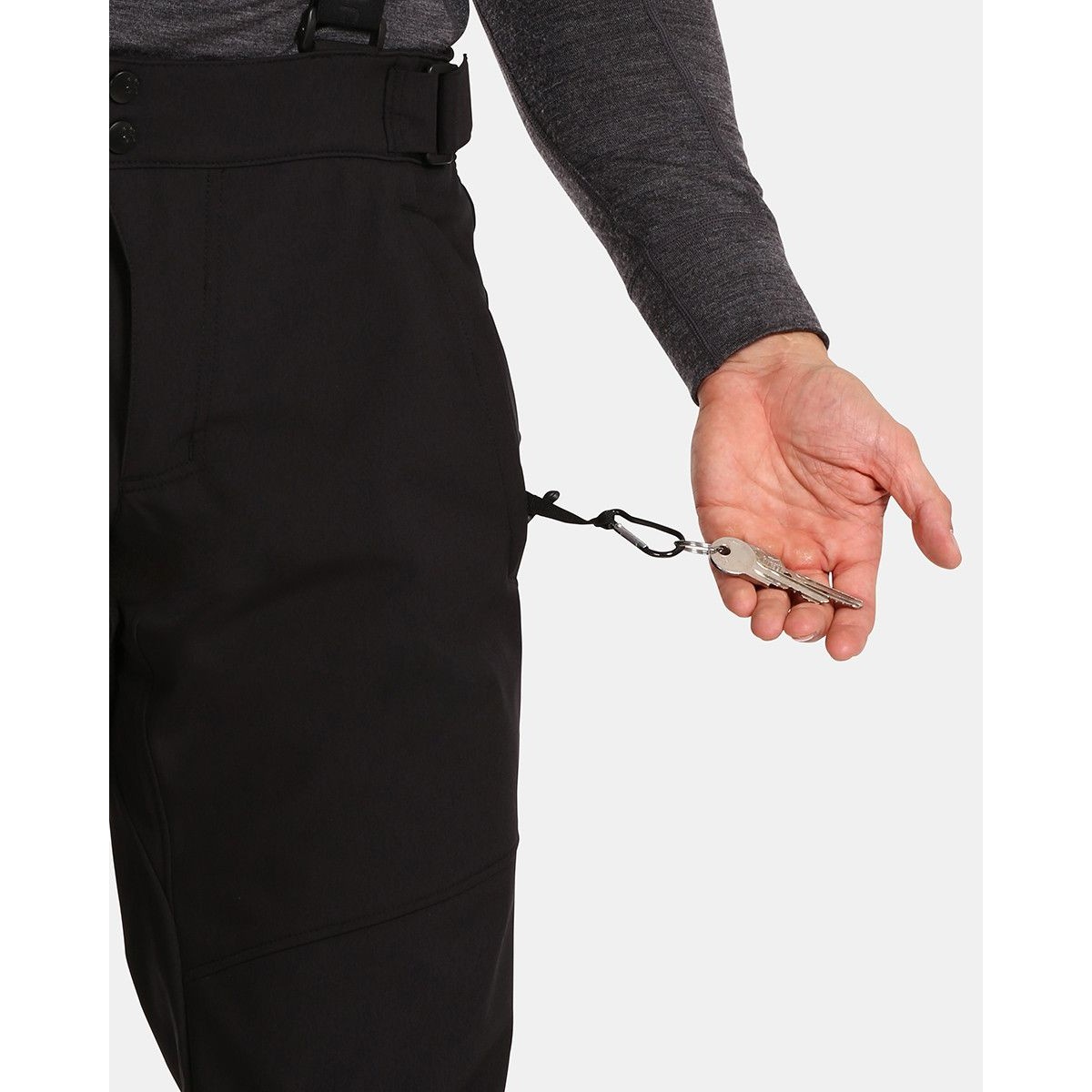 Мъжки Софтшел Ски Панталон Kilpi RHEA-M UM Черен | PFC Free | 10 000 мм KILPI - изглед 3