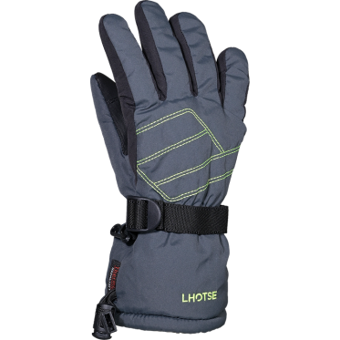 Kid's Ski Gloves Zwar Kid Anthracite/green LHOTSE - view 2