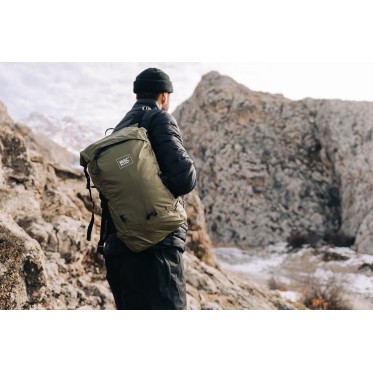 Олекотена водоустойчива сгъваема раница Travelite Backpack Khaki MAC IN A SAC - изглед 6