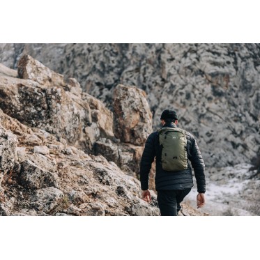 Олекотена водоустойчива сгъваема раница Travelite Backpack Khaki MAC IN A SAC - изглед 7