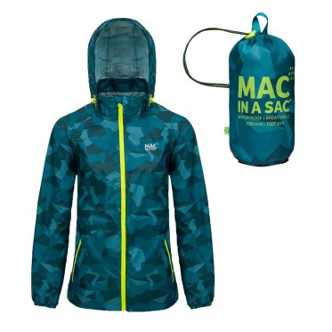 Яке водоустойчиво Mac in a Sac Origin teal camo MAC IN A SAC - изглед 2