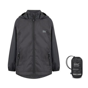 Детско яке водоустойчиво Mac in a Sac Origin 2 Kids Jet Black MAC IN A SAC - изглед 2