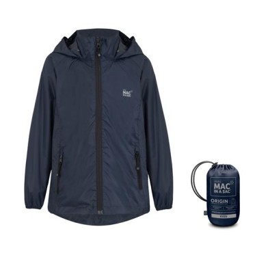 Kids jacket waterproof Mac in a Sac Origin 2 kids Navy MAC IN A SAC - view 2