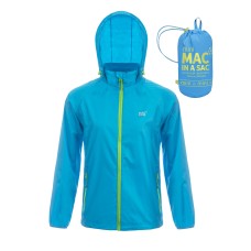 Kids waterproof jacket Origin Neon blue MAC IN A SAC - view 2