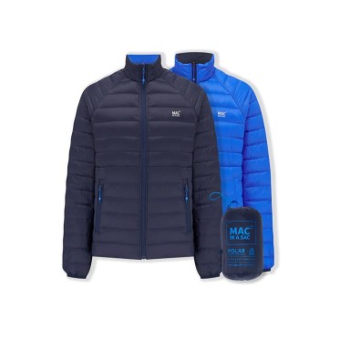 Down jacket reversible Mac in a sac Polar Down Navy/Saxe Blue MAC IN A SAC - view 2
