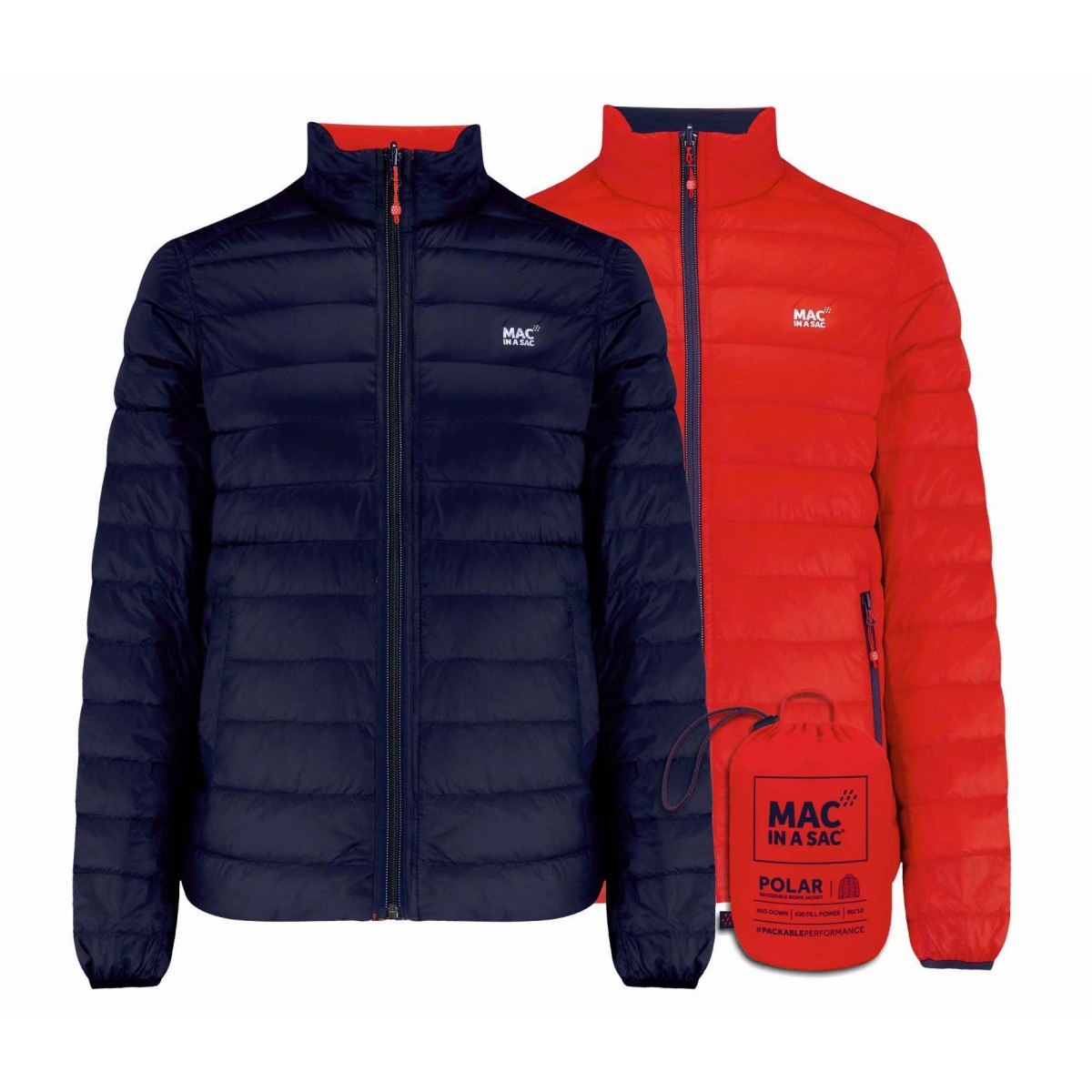 Пухено двулицево яке Mac in a sac Polar Down red/navy  MAC IN A SAC - изглед 1