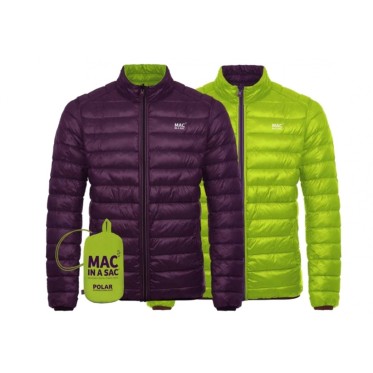 Пухено дамско двулицево яке Polar Down grape/lime punch MAC IN A SAC - изглед 2