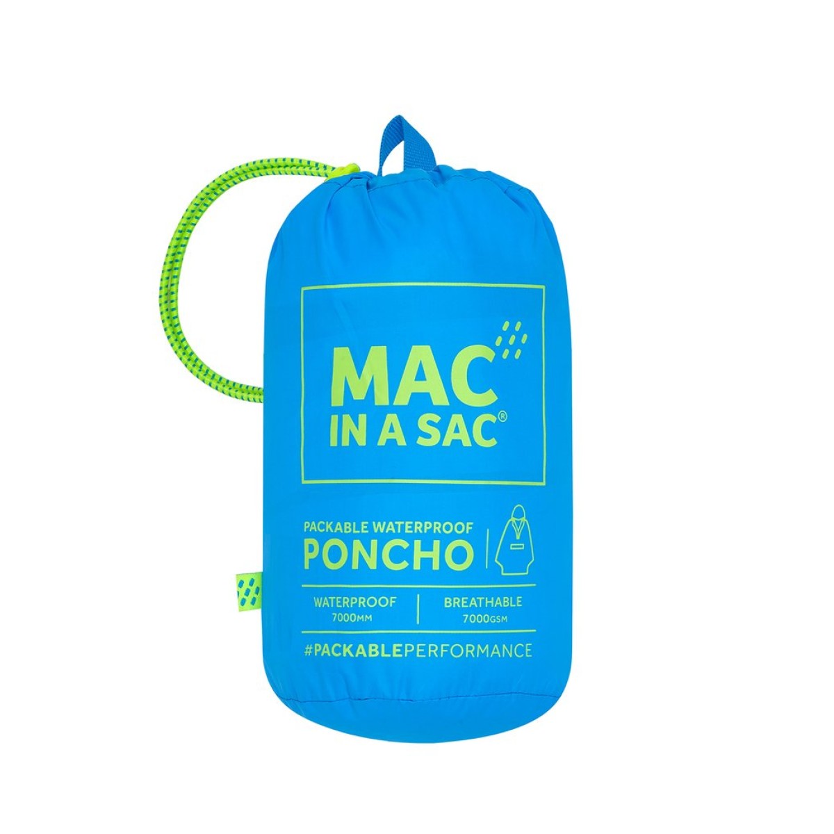 Дъждобран Mac in a sac Mias Poncho neon blue MAC IN A SAC - изглед 2