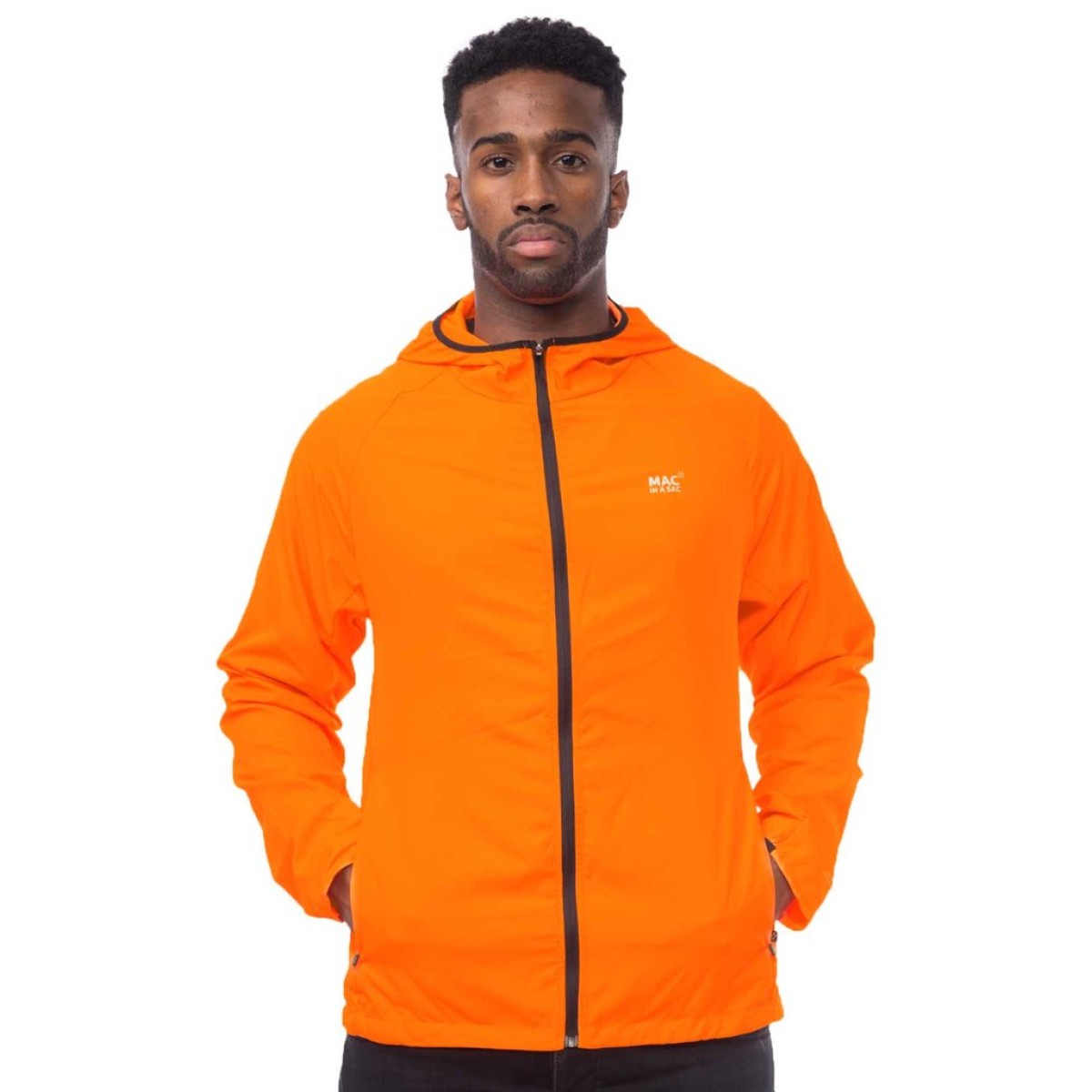 Ветроустойчиво яке за колоездене и тичане Mac in a Sac Ultra neon orange MAC IN A SAC - изглед 5